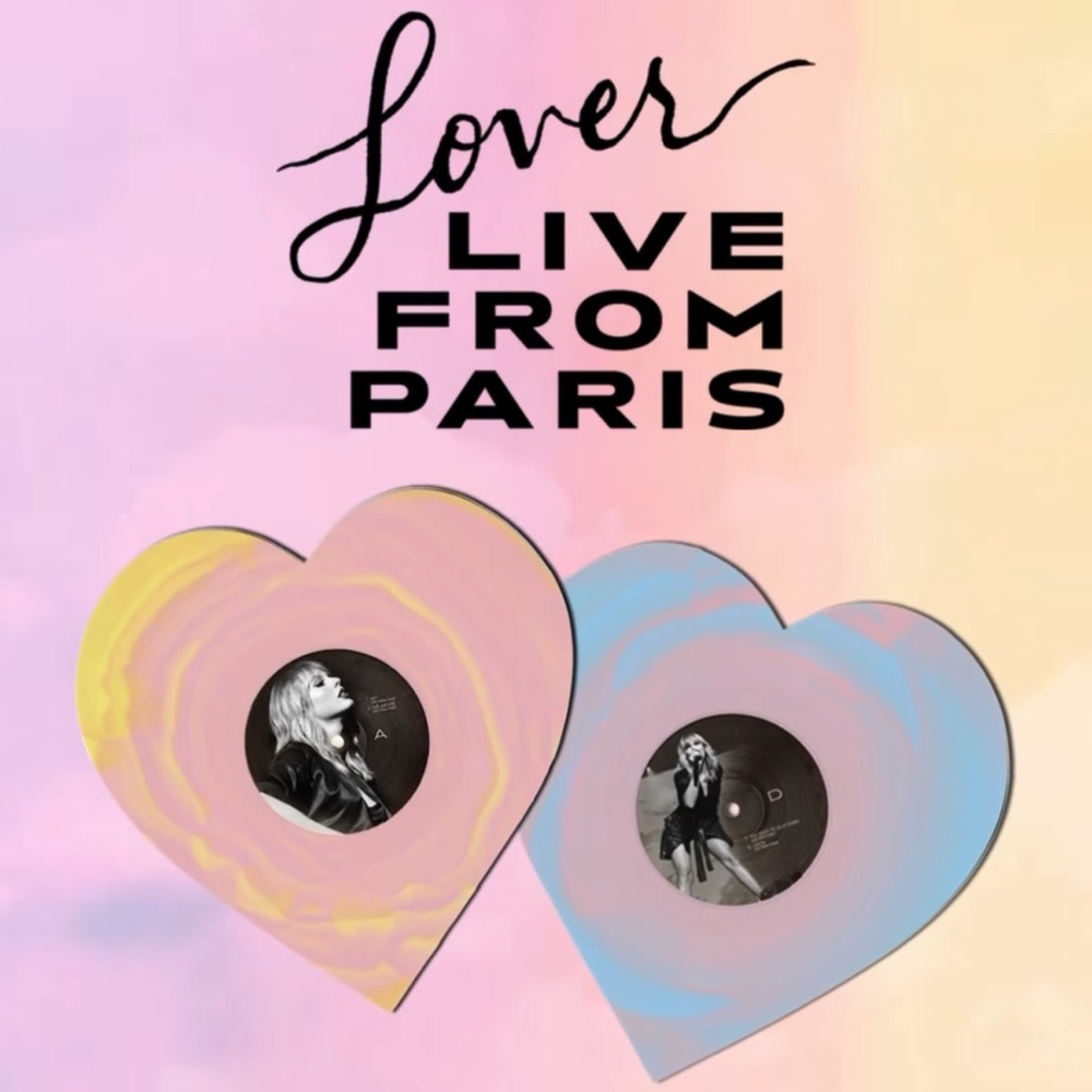 Taylor Swift Lover Live From Paris Heart Vinyl Set